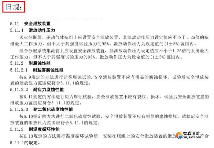 更改了安全泄放裝置泄放動(dòng)作壓力要求、安全泄放裝置動(dòng)作試 驗(yàn)方法